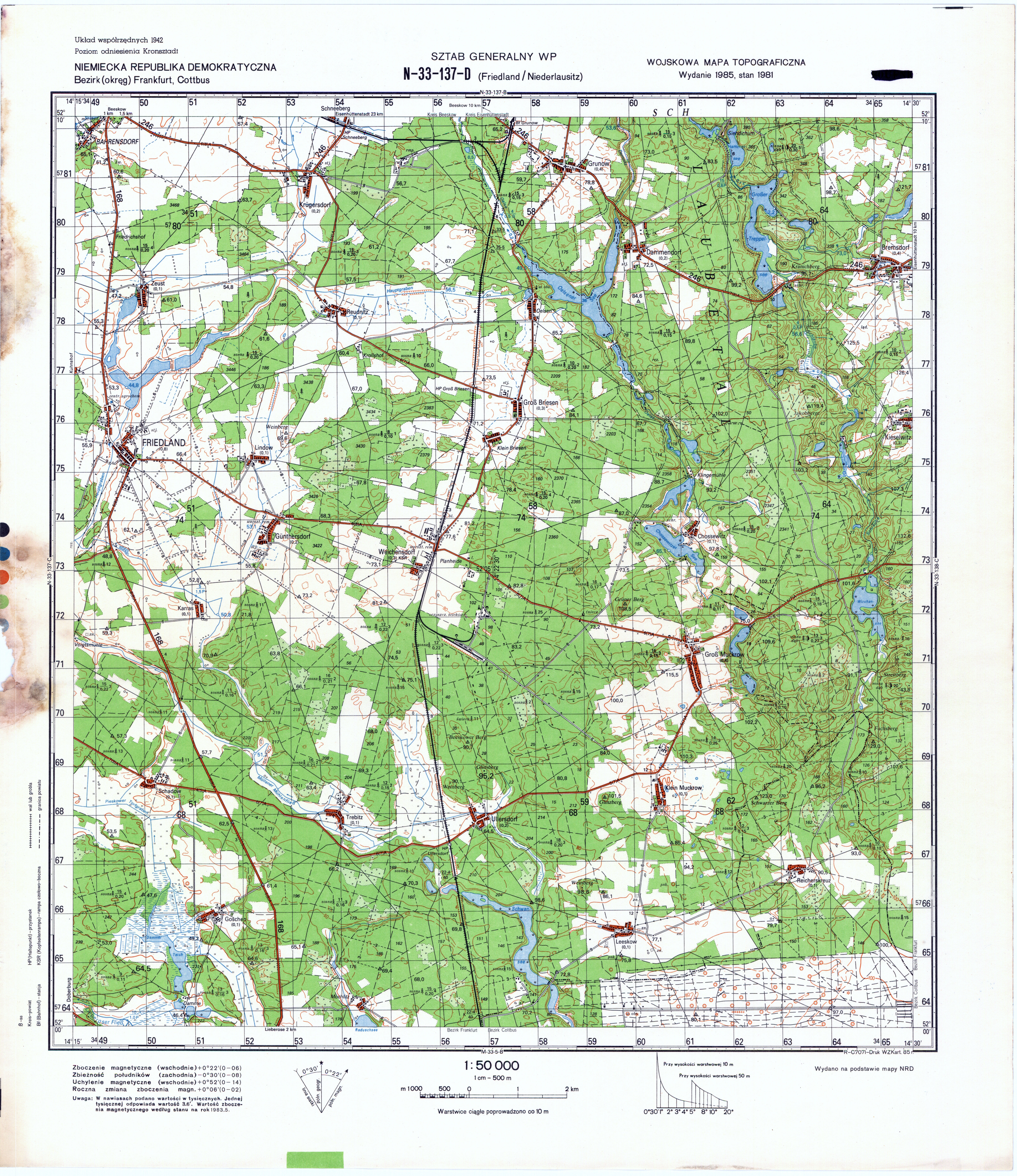 Mapy topograficzne LWP 1_50 000 - N-33-137-D_Friedland_Niederlausitz_1985.jpg