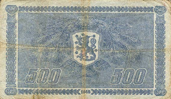 Banknoty Finlandia - FinlandP89-500Markkaa-19451948-donated_b.jpg
