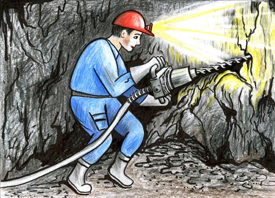 górnik w kopalni - Rozgniewany węgielek 10.jpg