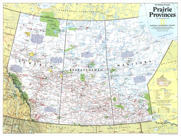 Mapy National Geographic. 539 map. Wysoka jakość - Canada - Prairie Provinces 1 1995.jpg
