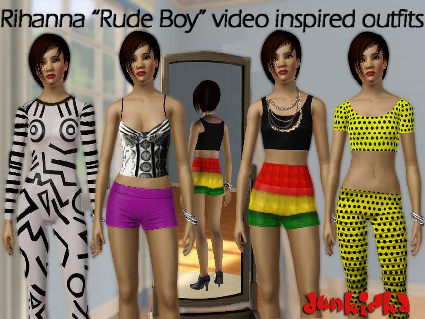 Zestawy - Rihanna Rude Boy Video Outfits.jpg