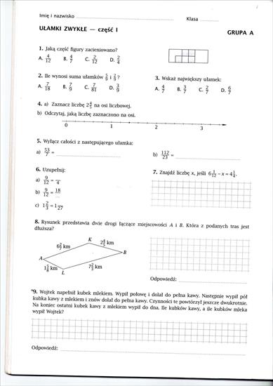 Testy z matematyki klasa 5 - ułamki zwykłe kl. V cz I a.jpg