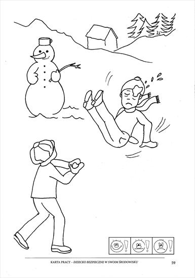 Zimowe zabawy dzieci - zimowe zabawy dzieci - kolorowanka 4.JPG