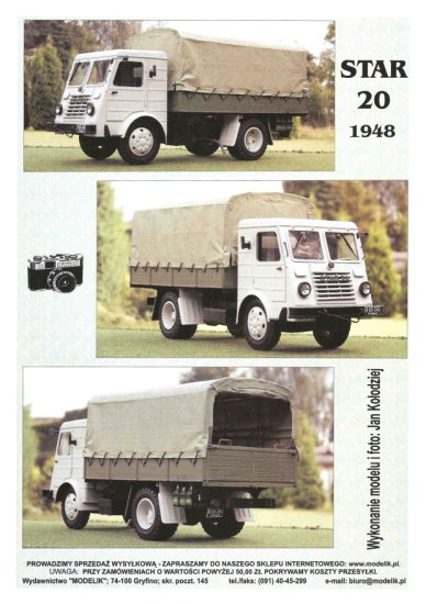 Modelik 2009-12 - Star 20 ciężarówka polski samochód ciężarowy z 1948 roku - 18.jpg