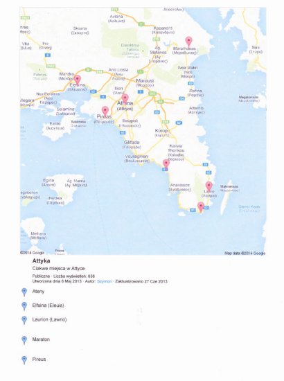 Krainy historyczno-geograficzne Grecji, mapy - IMG. Mapa wspólczesnej Attyki.jpg