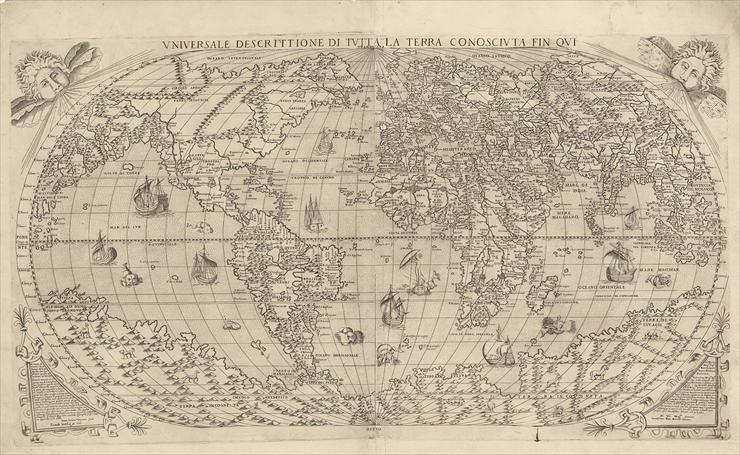 Duże stare mapy - Universale Descrittione Di Tutta la Terra Consciuta Fin Oui  Forlani  1565  .jpg