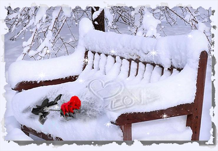 GI FF - ławka roza snieg.gif