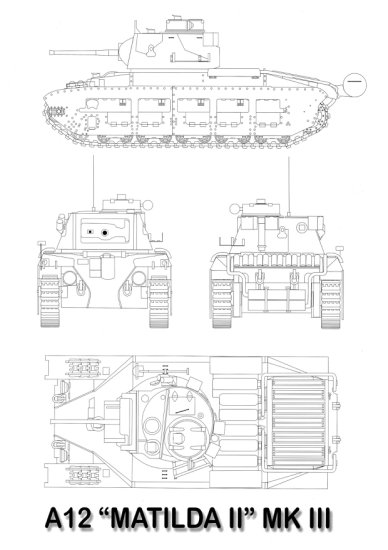 Modelik 2010-09 - A12 Matilda II Mk. III brytyjski czołg z II wojny światowej - 10.jpg