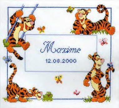 Dzieci-Metryczki - Vervaco 70-994 Tigger Birthsampler.JPG