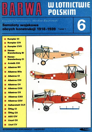 Lotnictwo - barwa - BwLP-06-Chołoniewski K., Bączkowski W.-Samoloty wojskowe obcych konstrukcji 1918-1939,v.1.jpg