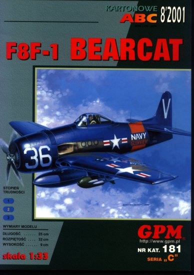 GPM 181 -  Grumman F8F-1 Bearcat powojenny amerykański myśliwski samolot pokładowy - 01.jpg