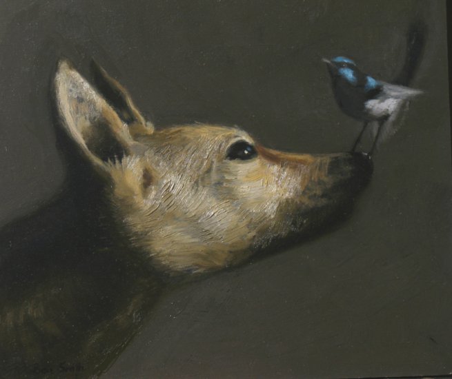 Anthropomorphic works 2009 - Mama was a dingo, 35x25cm Oil on board.bmp