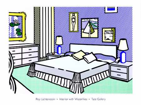 Lichtenstein, Roy 1923-1997 USA - lichtenstein-roy-interior-with-waterlilies-1991-2801633.jpg