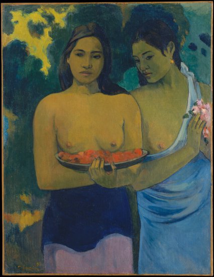 Paul Gauguin 1848 - 1903 Paintings Art nrg - Two Tahitian Women, 1899.jpg