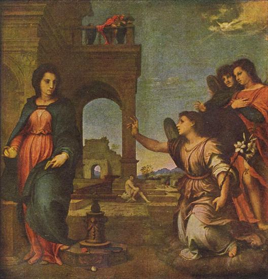 SANKTUARIA W POLSCE - Zwiastowanie  obraz włoskiego malarza renesansowego Andrei del Sarto..jpg