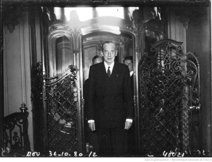 Polska -  Beck Ministre des Affaires trangres de Pologne  Paris, arrive au Quai dOrsay 1936.jpg