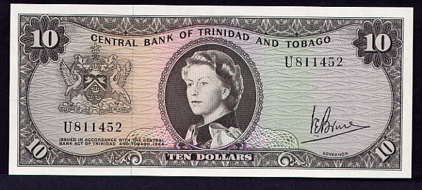 Trinidad  Tobago - TrinidadTobagoP28c-10Dollars-1964-donatedTDS_f.jpg