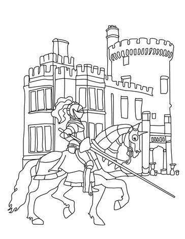 zamki i rycerze - knight-on-horseback-in-front-of-his-castle-01-fsr_2a5.jpg